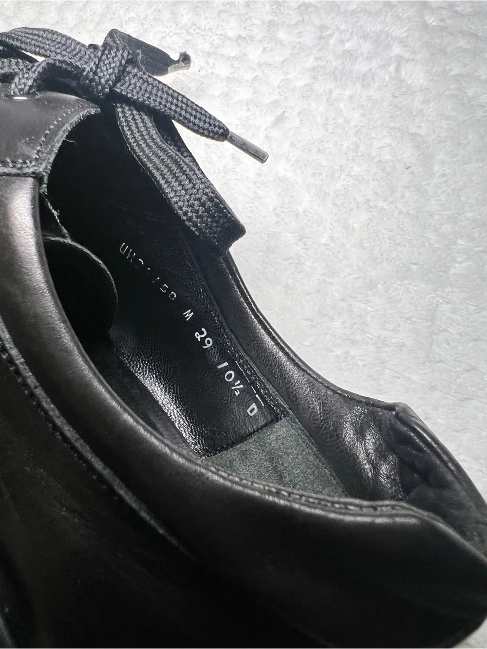 Salvatore Ferragamo Black Leather Lace-Up Oxfords